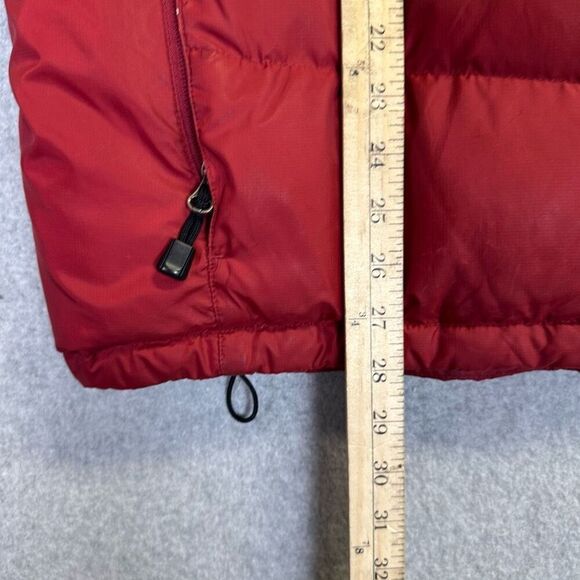 Eddie Bauer Mens Size Large 80% Goose Down Puffer Vest Red Zip Front Pockets - Picture 6 of 8